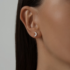 Серьги из серебра с фианитами 2