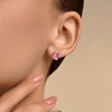 Серьги из серебра с фианитами 3
