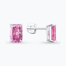 Серьги из серебра с фианитами