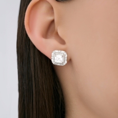 Серьги из серебра с фианитами 3