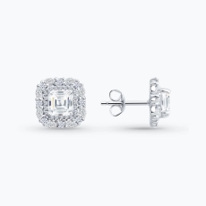 Серьги из серебра с фианитами