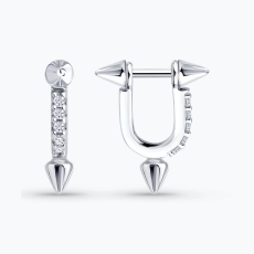 Серьги из серебра с фианитами