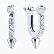Серьги из серебра с фианитами 2
