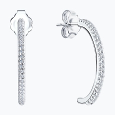 Серьги из серебра с фианитами 2