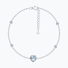 Topaz və fianit daşlı gümüş bilərzik