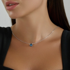 London topaz daşlı gümüş boyunbağı 3