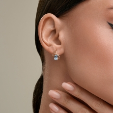 Topaz daşlı qızıl sırğalar 3