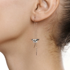 Topaz daşlı qızıl sırğalar 3
