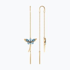 Topaz daşlı qızıl sırğalar