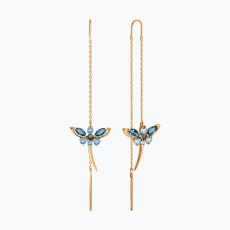 Topaz daşlı qızıl sırğalar 2