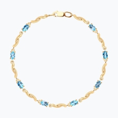 Topaz daşlı qızıl bilərzik