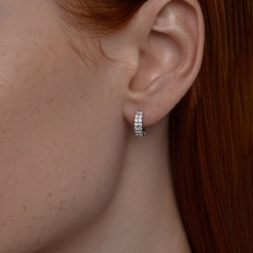 Fianit qaşlı gümüş sırğalar 3