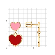 Emallı qızıl örtüklü gümüş sırğalar 3