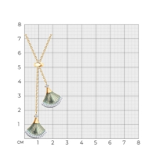Колье из золочёного серебра Diamant с фианитом и эмалью  3