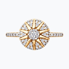 Fianit qaşlı qızıl örtüklü gümüş üzük 2