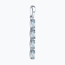Topaz daşlı gümüş kulon 2