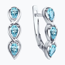 Topaz daşlı gümüş sırğalar 2