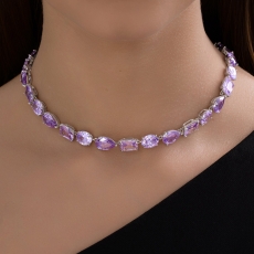 Колье из серебра с фианитами 3