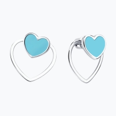 Серьги из серебра с эмалью 2