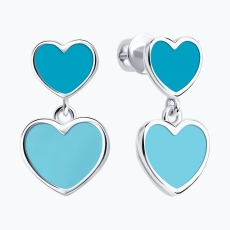Серьги из серебра с эмалью 2