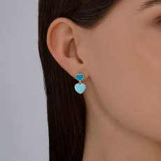 Серьги из серебра с эмалью 3