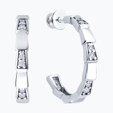 Серьги из серебра с фианитами 2