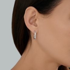 Серьги из серебра с фианитами 3