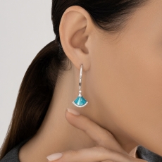 Серьги из серебра с фианитами 3