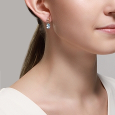 Topaz daşlı qızıl sırğalar 3