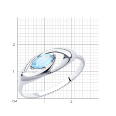 Topaz qaşlı gümüş üzük 2