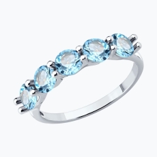 Topaz qaşlı gümüş üzük