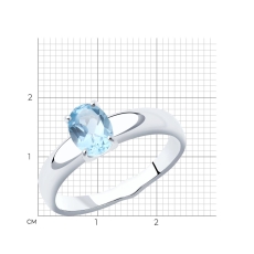 Topaz qaşlı gümüş üzük 3