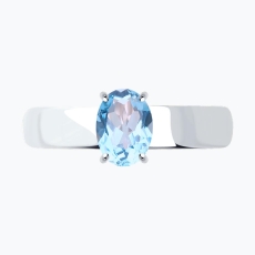 Topaz qaşlı gümüş üzük 2