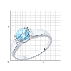 Topaz qaşlı gümüş üzük 3