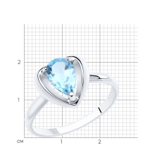 Topaz qaşlı gümüş üzük 3