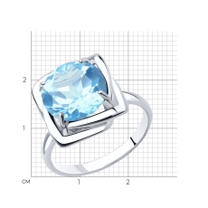 Topaz qaşlı gümüş üzük 3