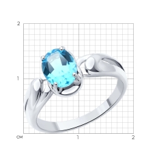 Topaz qaşlı gümüş üzük 3