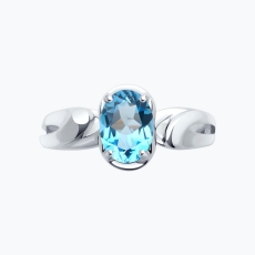 Topaz qaşlı gümüş üzük 2