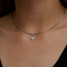 Topaz və fianit daşlı gümüş kulon 2
