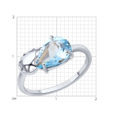 Topaz qaşlı gümüş üzük 3