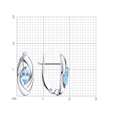 Topaz qaşlı gümüş sırğalar 2