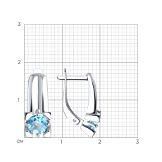 Topaz qaşlı gümüş sırğalar 2
