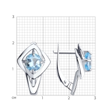Topaz qaşlı gümüş sırğalar 2