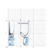 Topaz qaşlı gümüş sırğalar 2