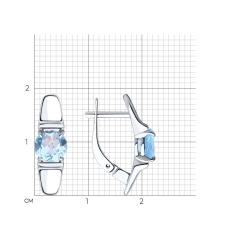 Topaz qaşlı gümüş sırğalar 2