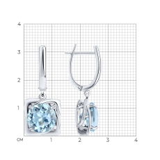 Topaz qaşlı gümüş sırğalar 3
