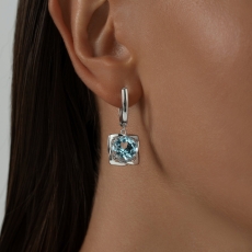 Topaz qaşlı gümüş sırğalar 2