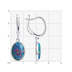 Opal daşlı gümüş sırğalar 3