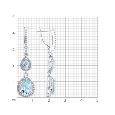 Topaz qaşlı gümüş sırğalar 3