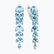Topaz qaşlı gümüş sırğalar 2